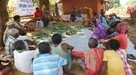 Organic farming training in village