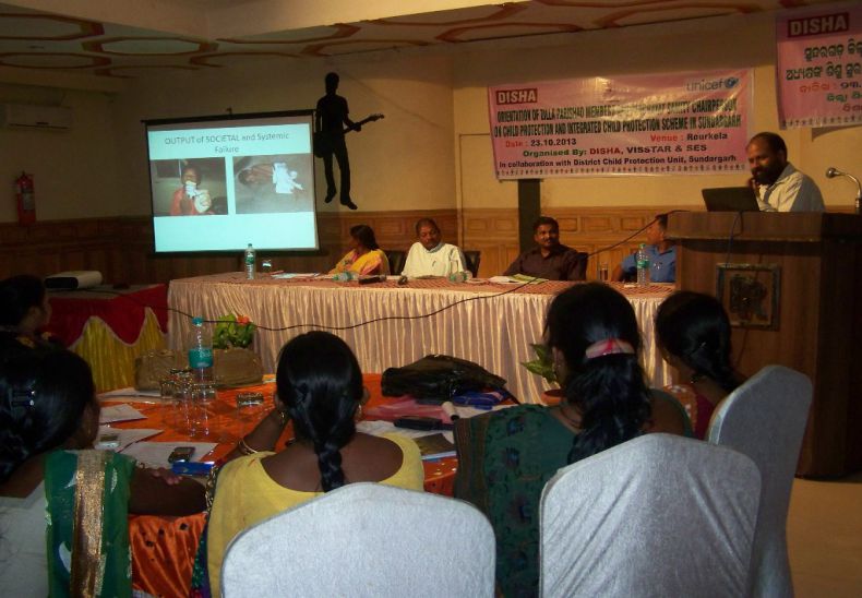 Zilla Parishad (district council) members and district officials given training on child right by DISHA