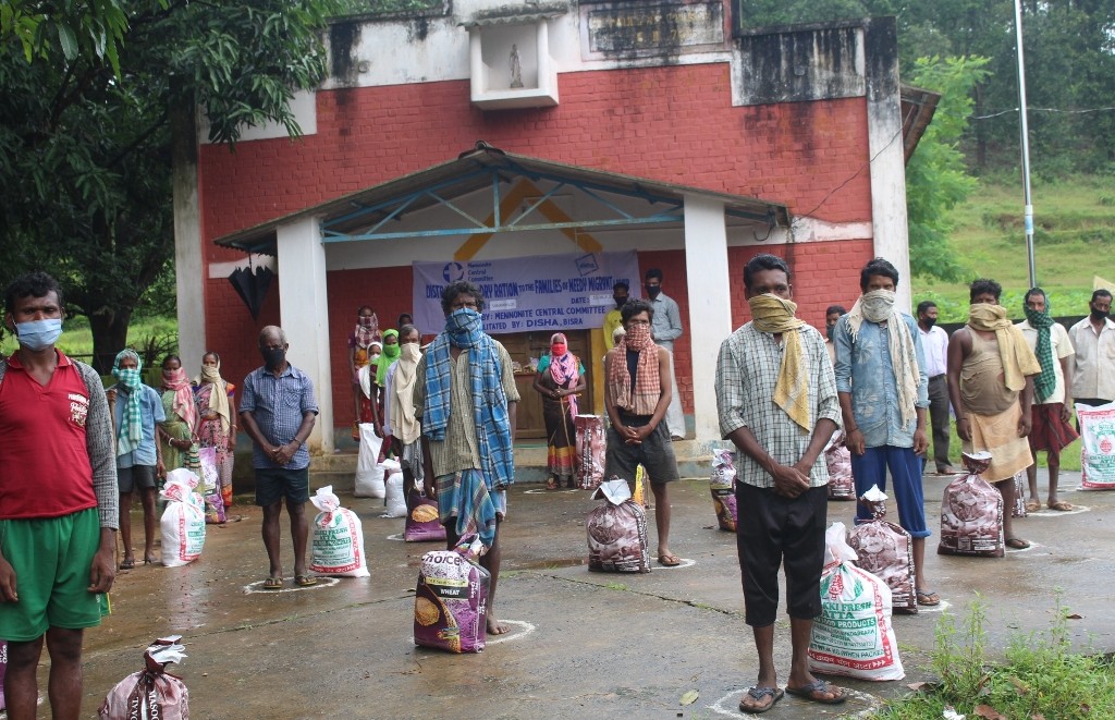 Dry ration relief during COVID in Sanramloi Village by MCC